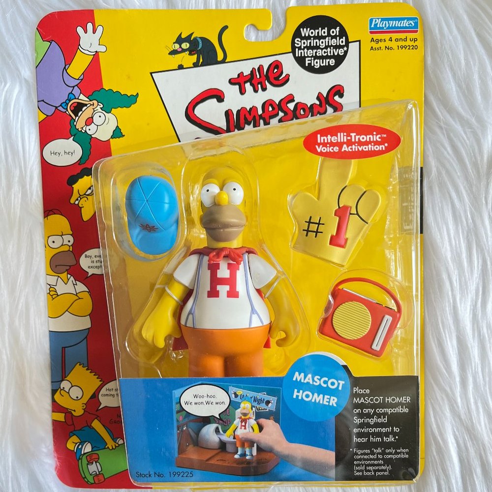 NEW MASCOT HOMER Simpsons Action Figure WoS 199225 Springfield 2001 Series 6